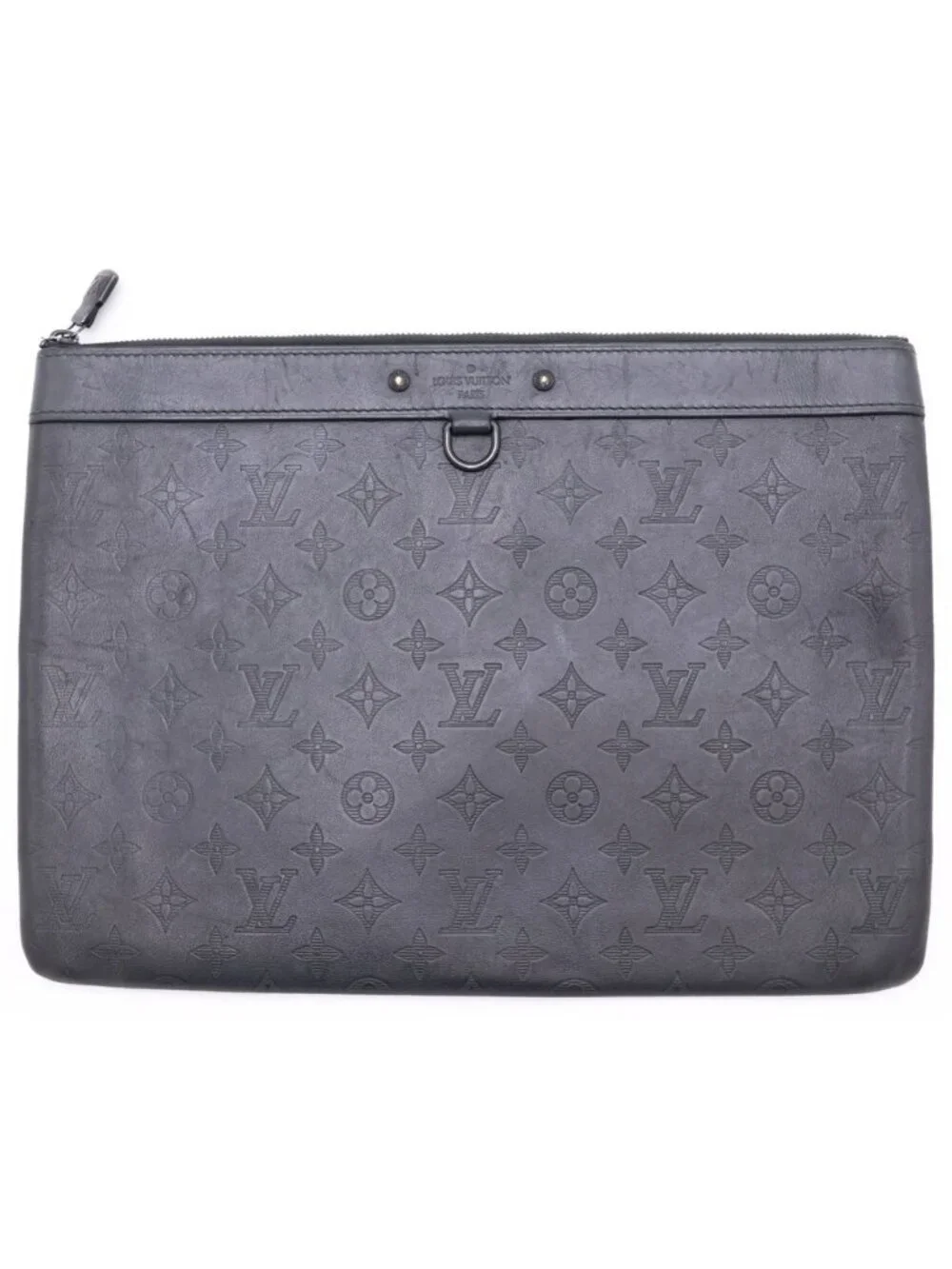 Louis Vuitton Monogram Shadow Discovery Clutch Black
